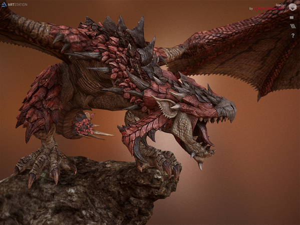 Impressive 3D fan art of Monster Hunter’s Rathalos