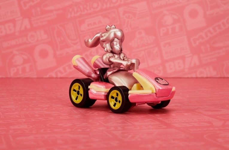 Mattel ajoute la pêche en or rose à sa gamme Mario Kart Hot Wheels