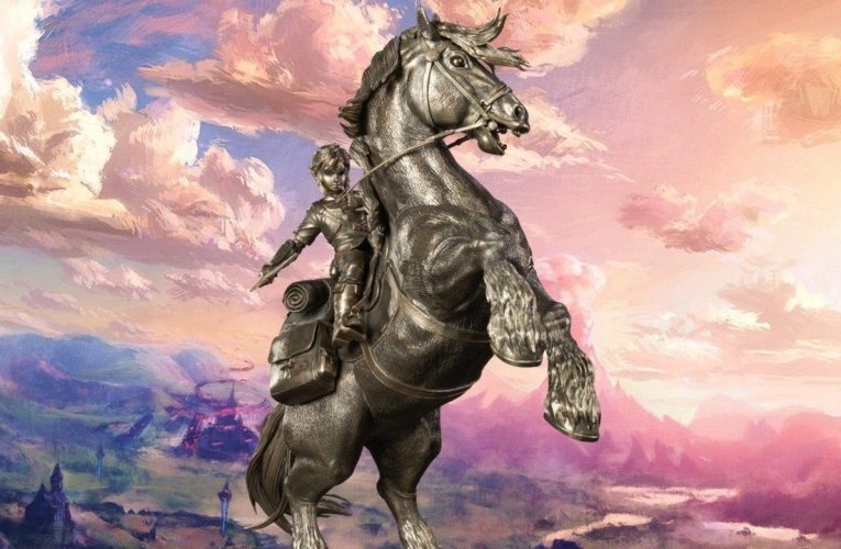 Première 4 Les chiffres révèlent la légende de Zelda 'Link On Horseback’ Statuette en résine, Pre-Order Now
