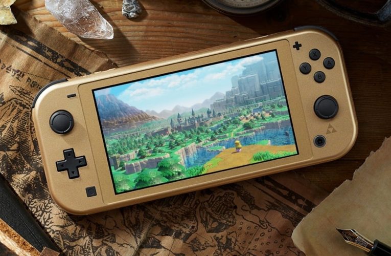 Edición Hyrule con temática de Zelda’ Switch Lite visto en PAX West 2024