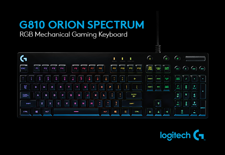 Introducing Our New Logitech G810 Orion Spectrum RGB Mechanical Gaming Keyboard