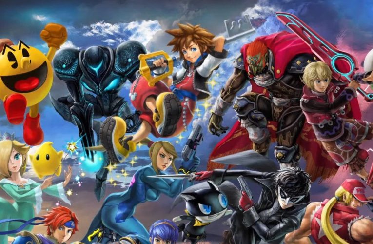 Aleatorio: Sakurai muestra la versión impresa y enmarcada de Super Smash Bros. Mural definitivo