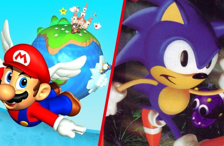 A caso: 90s Il voucher per videogiochi mostra Mario alternativo 64 E Sonic 3D Blast Box Art