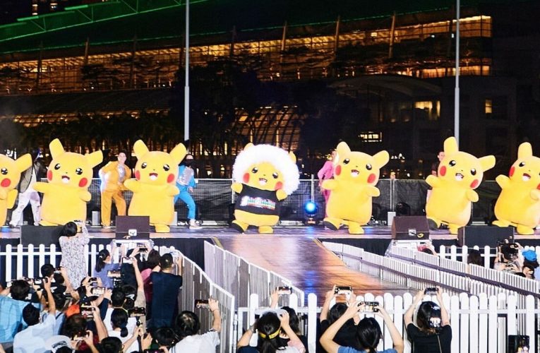 Random: Singapore Treated To Magical Night-Time Pikachu Drone Show