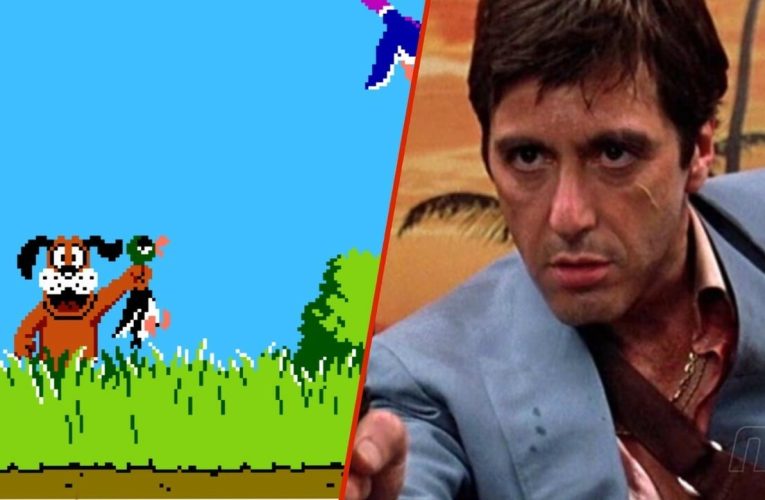 A caso: Scarface va a caccia di anatre in un eccellente servizio fotografico di giocattoli