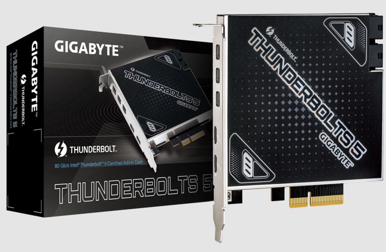 Gigabyte Releases Thunderbolt 5 Add-in Card with PCIe 4.0 Interface